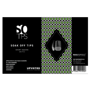 NailPerfect UPVOTED Soak Off Tips Short Square