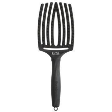 Olivia Garden Fingerbrush Care Iconic Boar&Nylon Black Large
