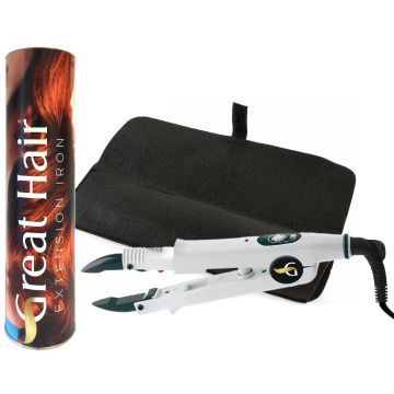 Great Hair Extensions warmtetang incl. hittebestendige etui