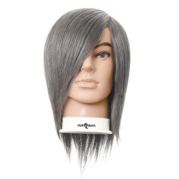 Uwe Damm Oefenhoofd Daniel Grijs Haar grey 20 cm