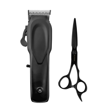 Kyone Quantum Pro Tondeuse + gratis 810 Titanium Knipschaar Zwart 5,7inch