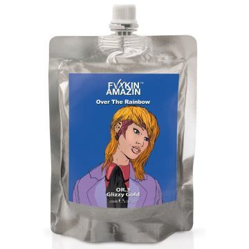 Fvxkin Amazin OVER THE RAINBOW - DIRECT PIGMENT MASK GLIZZY GOLD 200 ml
