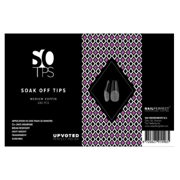 NailPerfect UPVOTED Soak Off Tips Medium Coffin