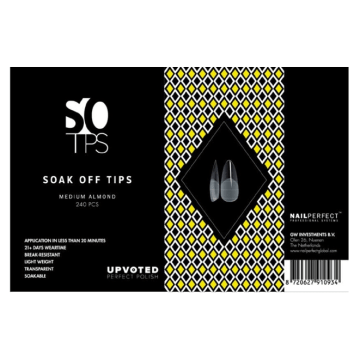NailPerfect UPVOTED Soak Off Tips Medium Almond